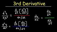 Differentiation of Parametric Curves - Finding The Third Derivative