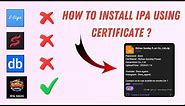 HOW TO INSTALL IPA FILE USING CERTIFICATE