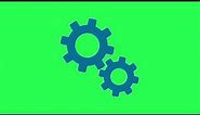 Setting Icon Symbol Green Screen | Chroma Key | Sky Fx