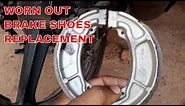 HOW TO REPLACE BRAKE SHOES OF MOTORCYCLE (DRUM TYPE)?