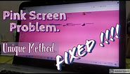 How to resolve partial red or pink screen problem in laptops??