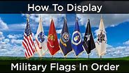 How to arrange Military flags in order for presentation