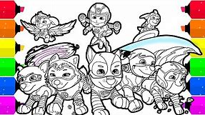 Paw Patrol : Mighty Pups Coloring Pages for Kids
