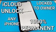 iCloud Unlock 1000% Permanent✔️Locked to Owner iPhone 4/5/6/7/8/X/11/12/13/14 Success✔️