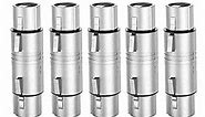 CableCreation XLR Female to Female, [5-Pack] XLR 3 Pin Female to 3 Pin Female Microphone Line Adapter