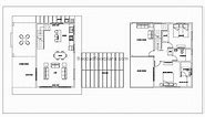 Two-story house 410202 - Free CAD Drawings