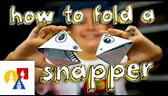 How To Fold An Origami Snapper Puppet