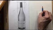 Drawing Instruction - White Wine Bottle 02
