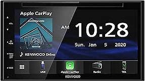 KENWOOD DDX5707S Double Din DVD Car Stereo with Apple Carplay and Android Auto, 6.8 Inch Touchscreen, Bluetooth, Backup Camera Input, Subwoofer Out