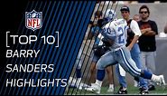 Top 10 Barry Sanders Touchdowns of All Time | NFL Legend Highlights