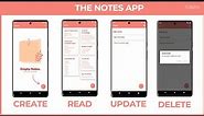 The Notes App (MVVM + ROOM Database) in Android Studio using Kotlin | CRUD
