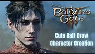 Baldur's Gate 3 | Cute Male Half Drow Character Creation | PS5