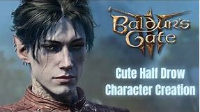 Baldur's Gate 3 | Cute Male Half Drow Character Creation | PS5