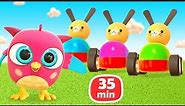 Hop Hop the Owl cartoon & baby cartoons. Toys for babies. Learning videos for babies.