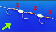 How To Make A Fishing Rig with Multiple Hooks | 3 Hooks Fishing Rigs