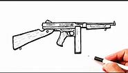 How to draw a Thompson M1928