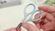 Therwen 12 Set 3.6 Inch Embroidery Scissors with Artificial Leather Cover Stainless Steel Sewing Scissors Small Vintage Craft Scissors for Crafting Threading DIY Needlework Art Manual Handicraft