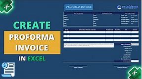 How to Create Proforma Invoice in Excel