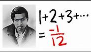 the most famous Ramanujan sum 1+2+3+...=-1/12