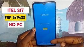 Itel S17 (S661w) Frp bypass/Reset Google Account Lock Android 11 Without Pc 2023