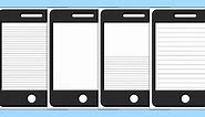Smart Phone Template Writing Frame