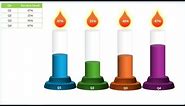 Candle info-graphics chart in Excel | Step by step tutorial