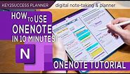 OneNote Basics Tutorial Note taking Digital Planning