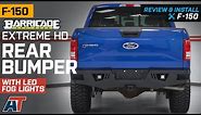 2015-2020 F150 Barricade Extreme HD Rear Bumper with LED Fog Lights; Factory Hitch Review & Install