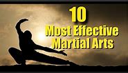 Top Ten Most Effective Martial Arts