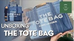 Unboxing Marc Jacobs The Tote Bag in Denim Patchwork | First Impression