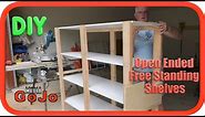 Open Free Standing Shelves | How to DIY