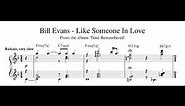 Bill Evans - Like Someone In Love - Piano Transcription (Sheet Music in Description)