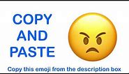 Angry Face EMOJI ( APPLE ) - COPY and PASTE EMOJIS 😠