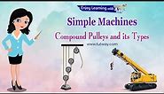 Simple Machines | Compound Pulley | Compound Pulleys and its Types | Types of Pulley | Science