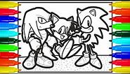 Sonic Tails Knuckles Coloring pages