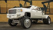 HOW A SEMA DENALI WELDING RIG WAS BUILT! 12 INCH CHROME LIFT WITH 28S ON 42S CHOPPED WELDER!