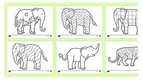 Colouring Sheets to Support Teaching on Elmer