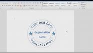 Quick and simple way to create logo or stamp in Word