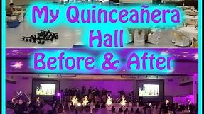 Quinceanera Hall Decoration Elegant before and after!