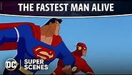 The Animated Series - Racing The Flash | Super Scenes | DC