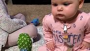 Baby has in depth conversation with talking cactus toy