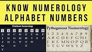 Numerology Alphabet Number