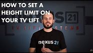 How to Set a Height Limit on your TV Lift - Nexus Labs