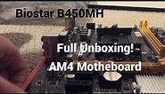 BIOSTAR B450MH Motherboard AM4 UNBOXING