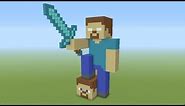 Minecraft Tutorial: How To Make A HEROBRINE Statue!!