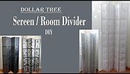 Screen / Room Divider 6ft / Dollar Tree DIY / Movable Partition