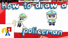 How To Draw A Cartoon Policeman