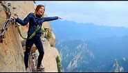 Deadliest Mount Huashan Cliffside Path & Plank Walk - China Travel Documentary