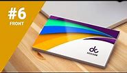 #6 how to design business cards in photoshop cs6 | Colorful 3D | Front