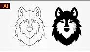 Adobe Illustrator Tutorial - Design a Wolf logo from Start to Finish